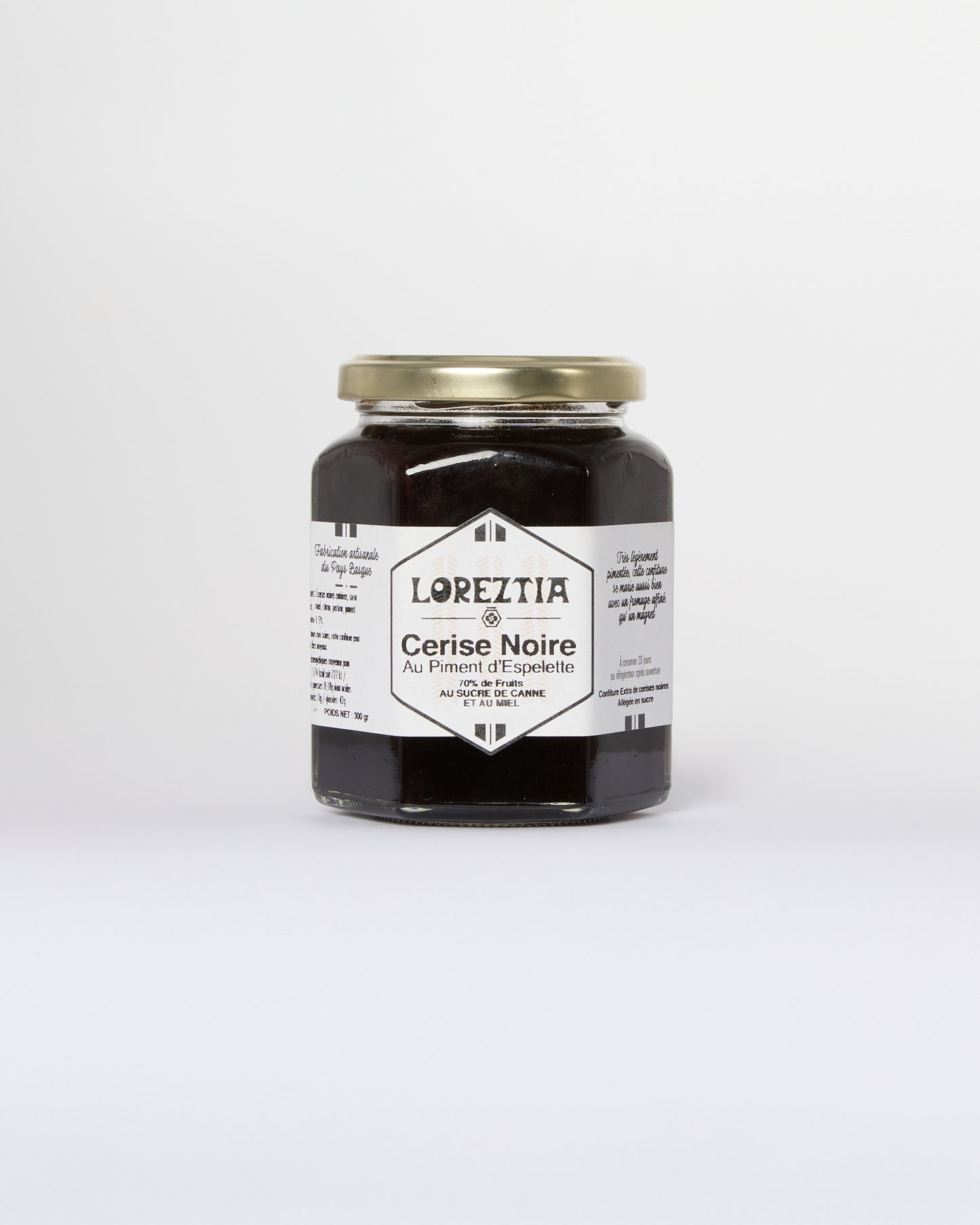 Confiture de cerise noire au piment d'Espelette